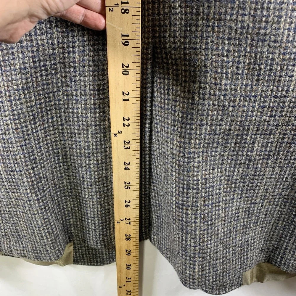 VTG 70s Mens Unstructured Wool Tweed Micro Check Sport Coat Size 40 42R Ivy Prep